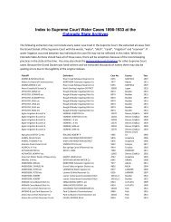 Index to Supreme Court Water Cases 1898-1933 at ... - Colorado.gov
