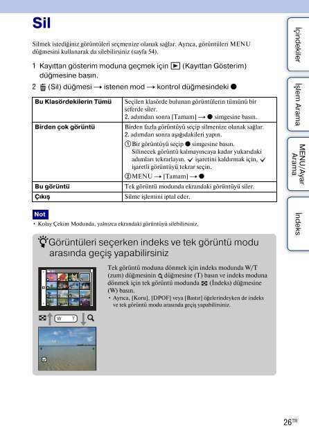 Sony DSC-W320 - DSC-W320 Istruzioni per l'uso Turco