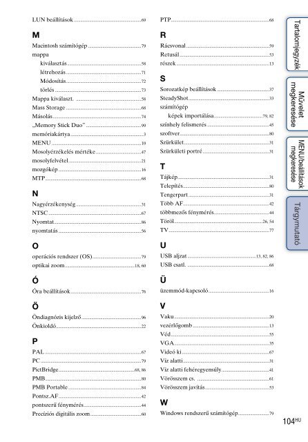 Sony DSC-W320 - DSC-W320 Istruzioni per l'uso Ungherese