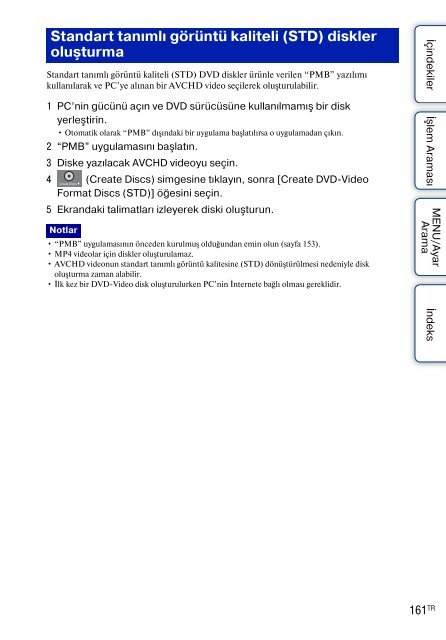 Sony DSC-TX9 - DSC-TX9 Istruzioni per l'uso Turco