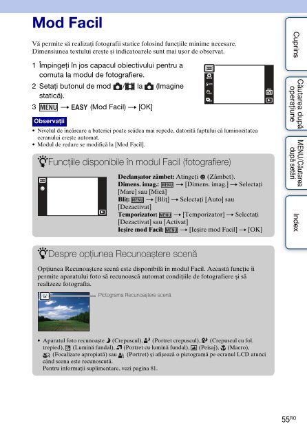 Sony DSC-TX9 - DSC-TX9 Istruzioni per l'uso Rumeno