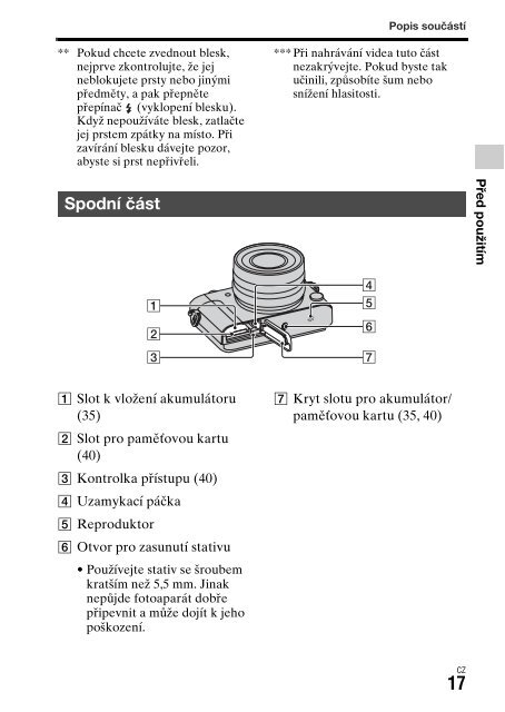 Sony DSC-RX1R - DSC-RX1R Istruzioni per l'uso Ceco