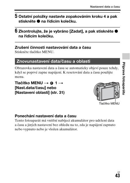 Sony DSC-RX1R - DSC-RX1R Istruzioni per l'uso Ceco