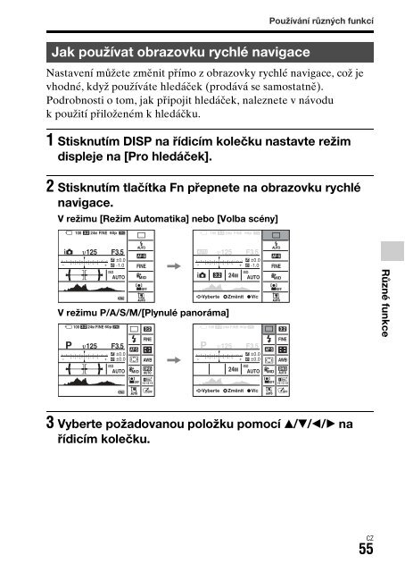 Sony DSC-RX1R - DSC-RX1R Istruzioni per l'uso Ceco