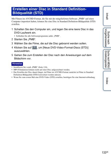 Sony DSC-HX5 - DSC-HX5 Istruzioni per l'uso Tedesco