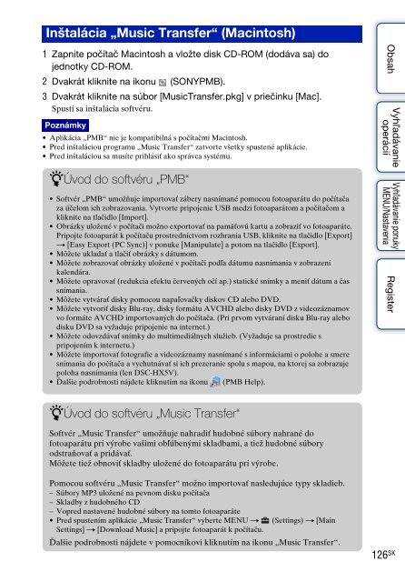 Sony DSC-HX5 - DSC-HX5 Istruzioni per l'uso Slovacco