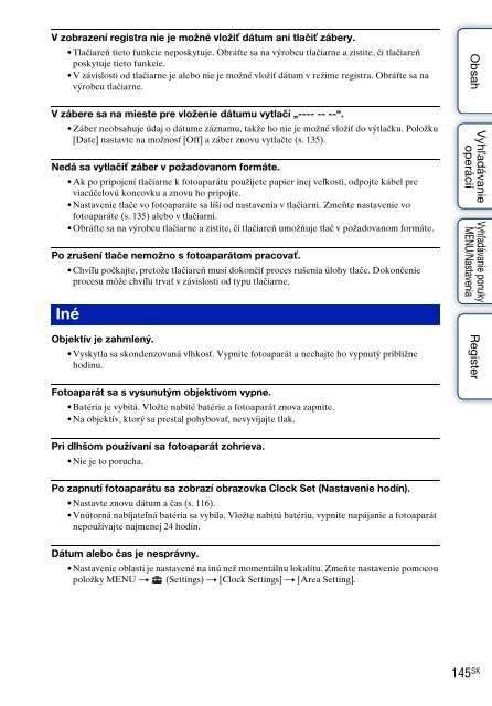 Sony DSC-HX5 - DSC-HX5 Istruzioni per l'uso Slovacco