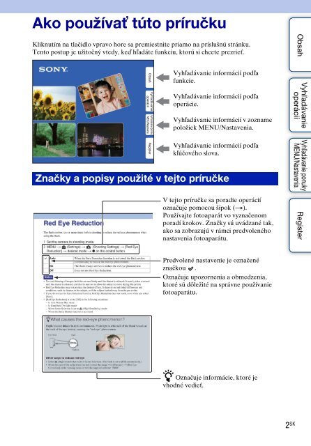 Sony DSC-HX5 - DSC-HX5 Istruzioni per l'uso Slovacco