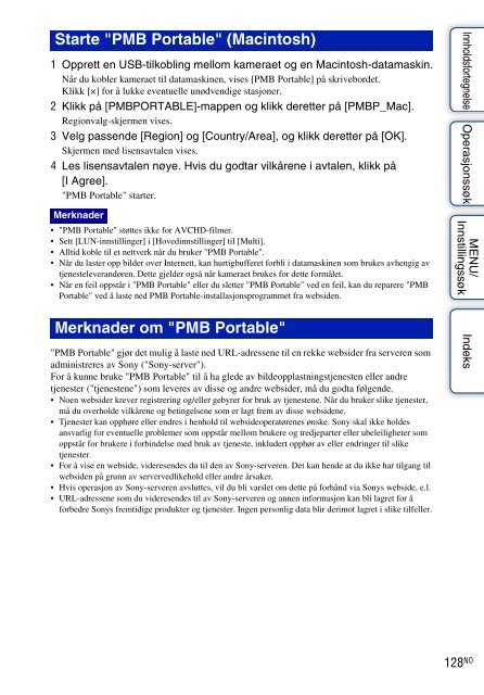 Sony DSC-HX5 - DSC-HX5 Istruzioni per l'uso Norvegese