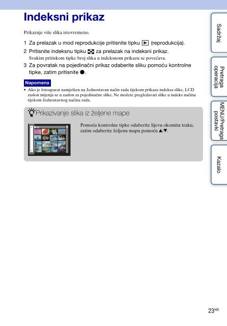 Sony DSC-S2100 - DSC-S2100 Istruzioni per l'uso Croato