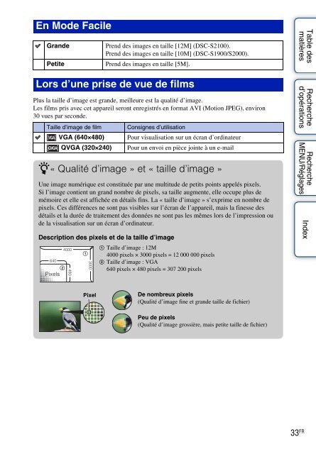 Sony DSC-S2100 - DSC-S2100 Istruzioni per l'uso Francese