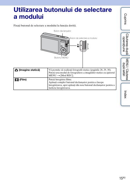 Sony DSC-S2100 - DSC-S2100 Istruzioni per l'uso Rumeno