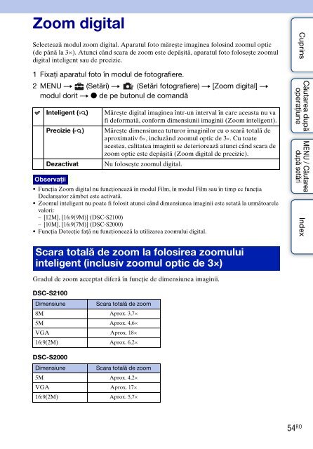 Sony DSC-S2100 - DSC-S2100 Istruzioni per l'uso Rumeno