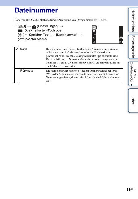 Sony DSC-TX5 - DSC-TX5 Istruzioni per l'uso Tedesco