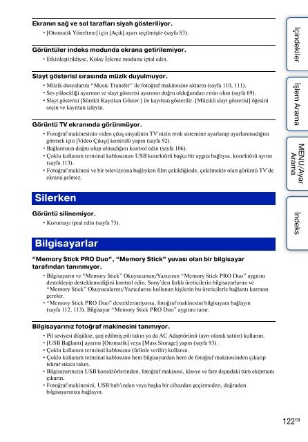 Sony DSC-W380 - DSC-W380 Istruzioni per l'uso Turco