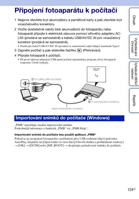 Sony DSC-TX5 - DSC-TX5 Istruzioni per l'uso Ceco