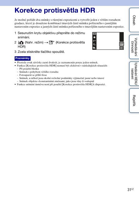 Sony DSC-TX5 - DSC-TX5 Istruzioni per l'uso Ceco