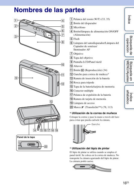 Sony DSC-T99D - DSC-T99D Istruzioni per l'uso Spagnolo