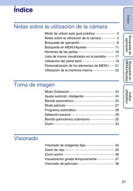 Sony DSC-T99D - DSC-T99D Istruzioni per l'uso Spagnolo