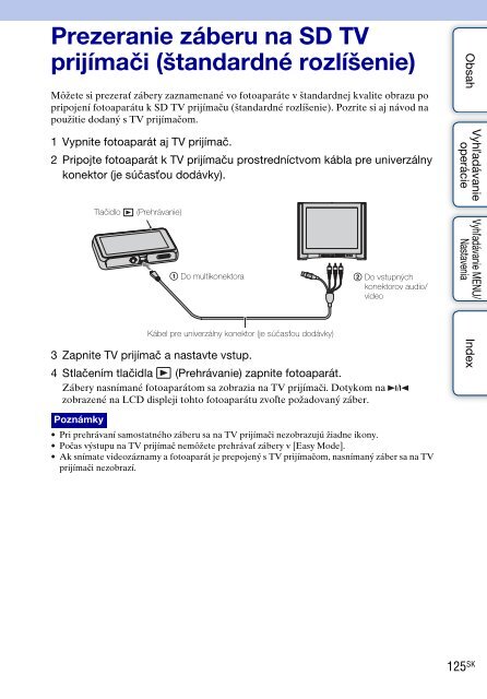 Sony DSC-T99D - DSC-T99D Istruzioni per l'uso Slovacco