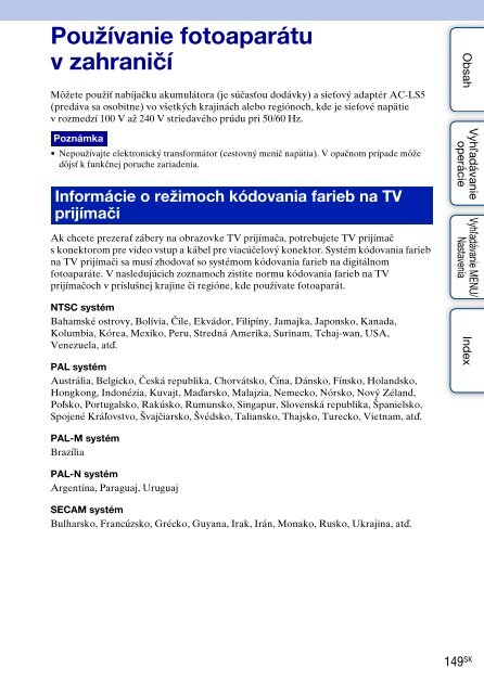 Sony DSC-T99D - DSC-T99D Istruzioni per l'uso Slovacco