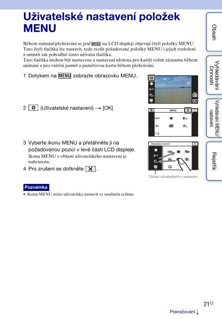 Sony DSC-T99D - DSC-T99D Istruzioni per l'uso Ceco