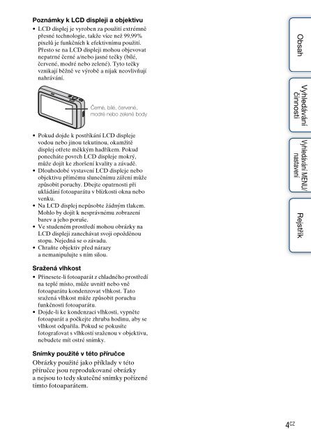 Sony DSC-T99D - DSC-T99D Istruzioni per l'uso Ceco