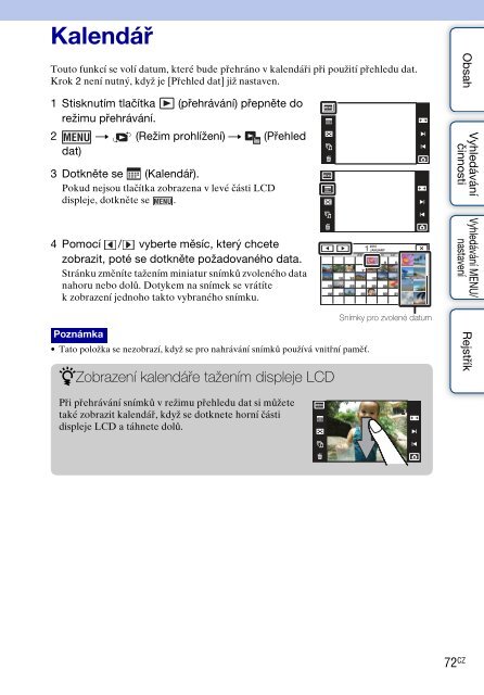 Sony DSC-T99D - DSC-T99D Istruzioni per l'uso Ceco