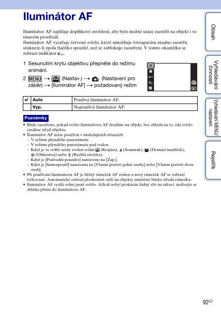 Sony DSC-T99D - DSC-T99D Istruzioni per l'uso Ceco