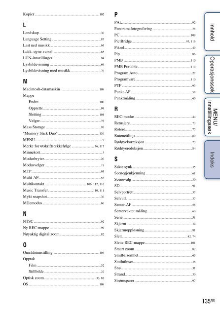 Sony DSC-W380 - DSC-W380 Istruzioni per l'uso Norvegese