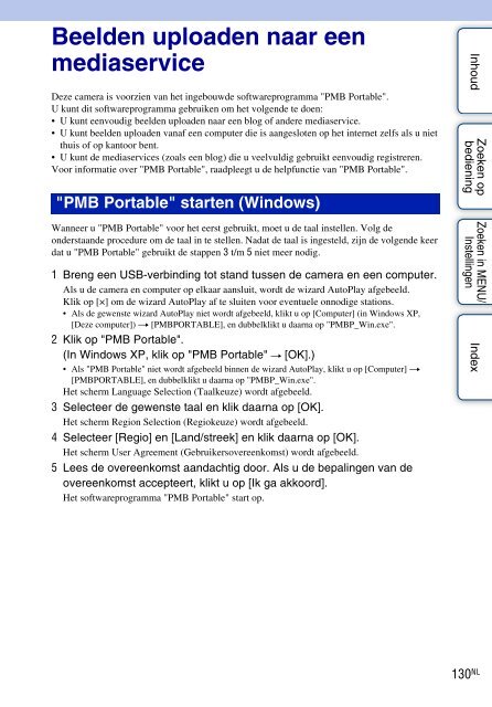 Sony DSC-TX5 - DSC-TX5 Istruzioni per l'uso Olandese