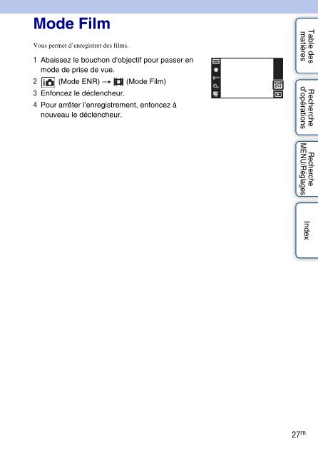 Sony DSC-T99D - DSC-T99D Istruzioni per l'uso Francese