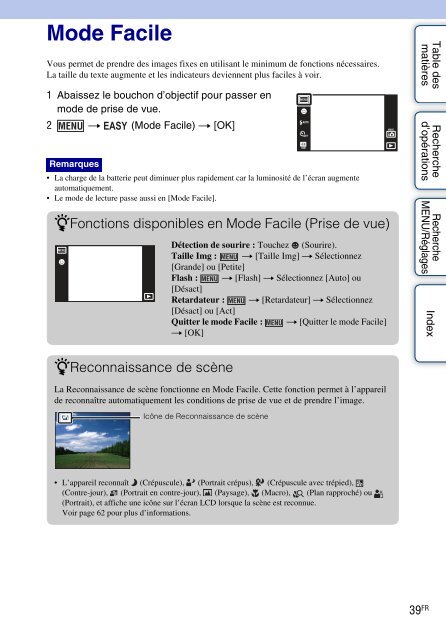 Sony DSC-T99D - DSC-T99D Istruzioni per l'uso Francese