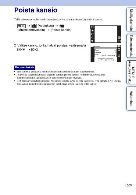 Sony DSC-T99D - DSC-T99D Istruzioni per l'uso Finlandese