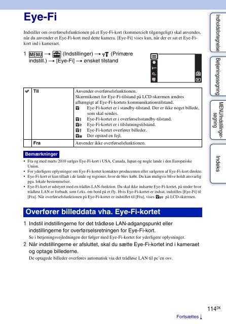 Sony DSC-T99D - DSC-T99D Istruzioni per l'uso Danese