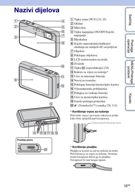 Sony DSC-T99D - DSC-T99D Istruzioni per l'uso Croato