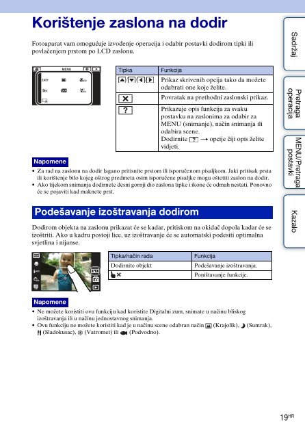Sony DSC-T99D - DSC-T99D Istruzioni per l'uso Croato