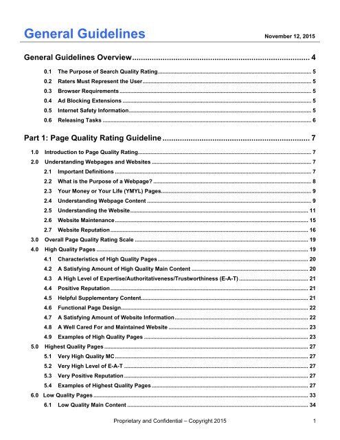 General Guidelines