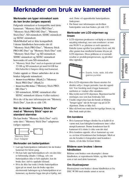 Sony DSC-W350 - DSC-W350 Istruzioni per l'uso Norvegese