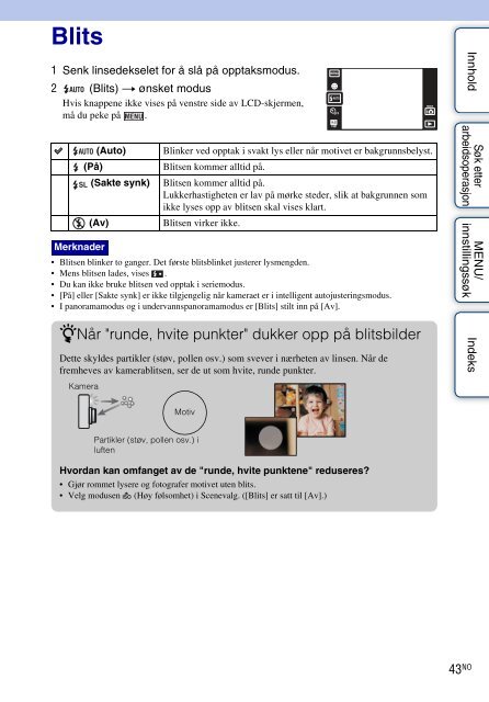 Sony DSC-T99D - DSC-T99D Istruzioni per l'uso Norvegese