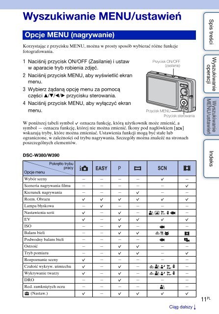 Sony DSC-W350 - DSC-W350 Guida all&rsquo;uso Polacco