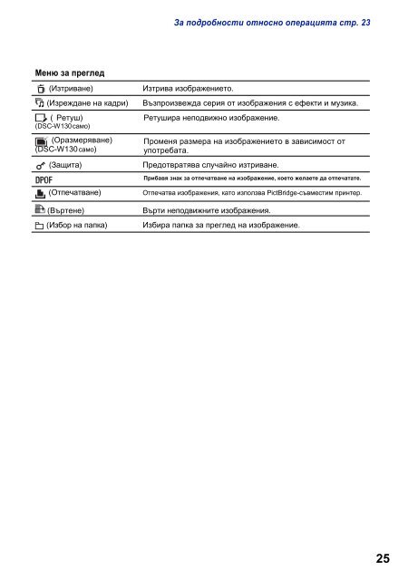 Sony DSC-W115 - DSC-W115 Istruzioni per l'uso Bulgaro