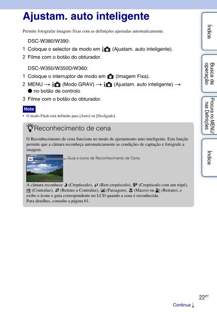 Sony DSC-W360 - DSC-W360 Istruzioni per l'uso Portoghese