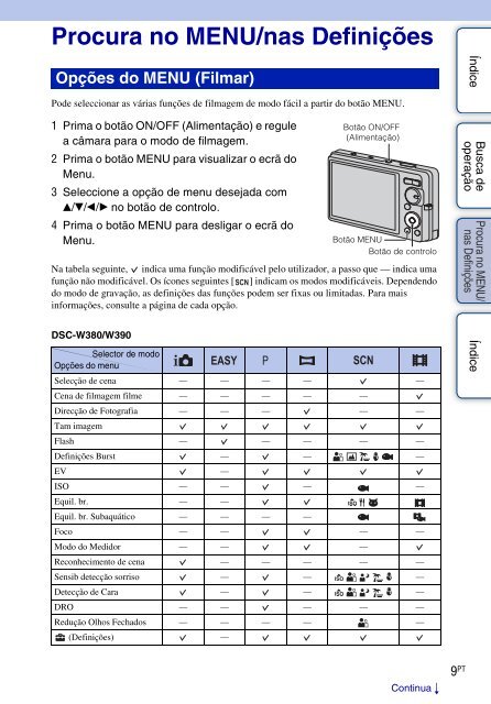 Sony DSC-W360 - DSC-W360 Istruzioni per l'uso Portoghese