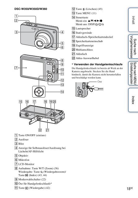 Sony DSC-W360 - DSC-W360 Istruzioni per l'uso Tedesco