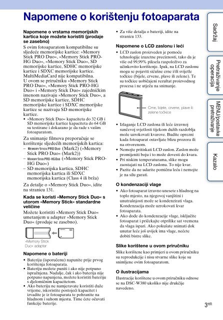Sony DSC-W360 - DSC-W360 Guida all&rsquo;uso Croato