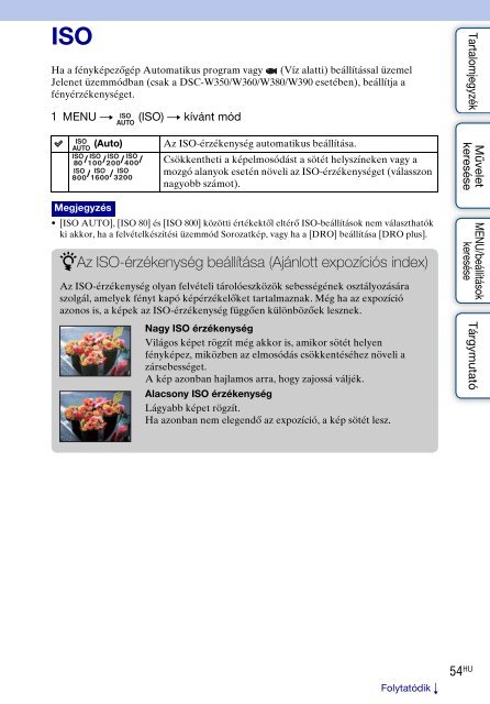 Sony DSC-W360 - DSC-W360 Guida all&rsquo;uso Ungherese