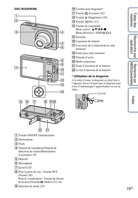 Sony DSC-W360 - DSC-W360 Guida all&rsquo;uso Francese