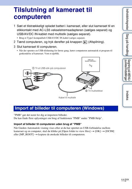 Sony DSC-W360 - DSC-W360 Istruzioni per l'uso Danese