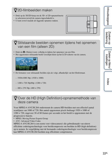 Sony MHS-FS3 - MHS-FS3 Istruzioni per l'uso Olandese